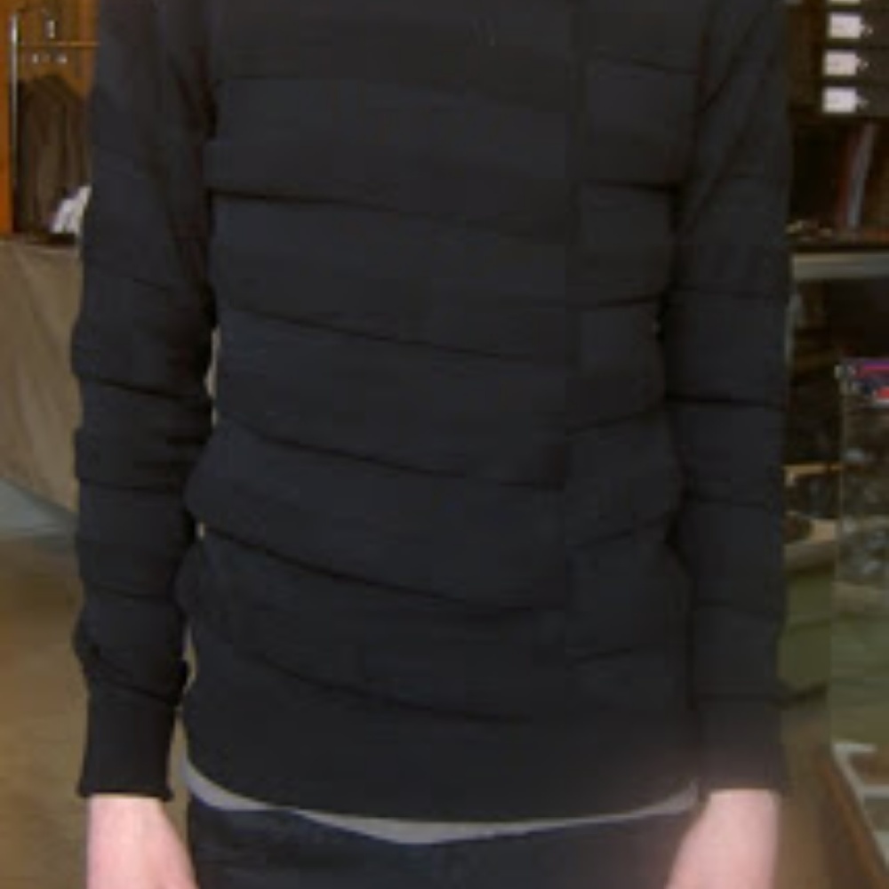 🖤 Nom de Guerre black cotton military sweater🖤